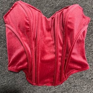 JLUXLABEL Scarlet Velvet Corset Top